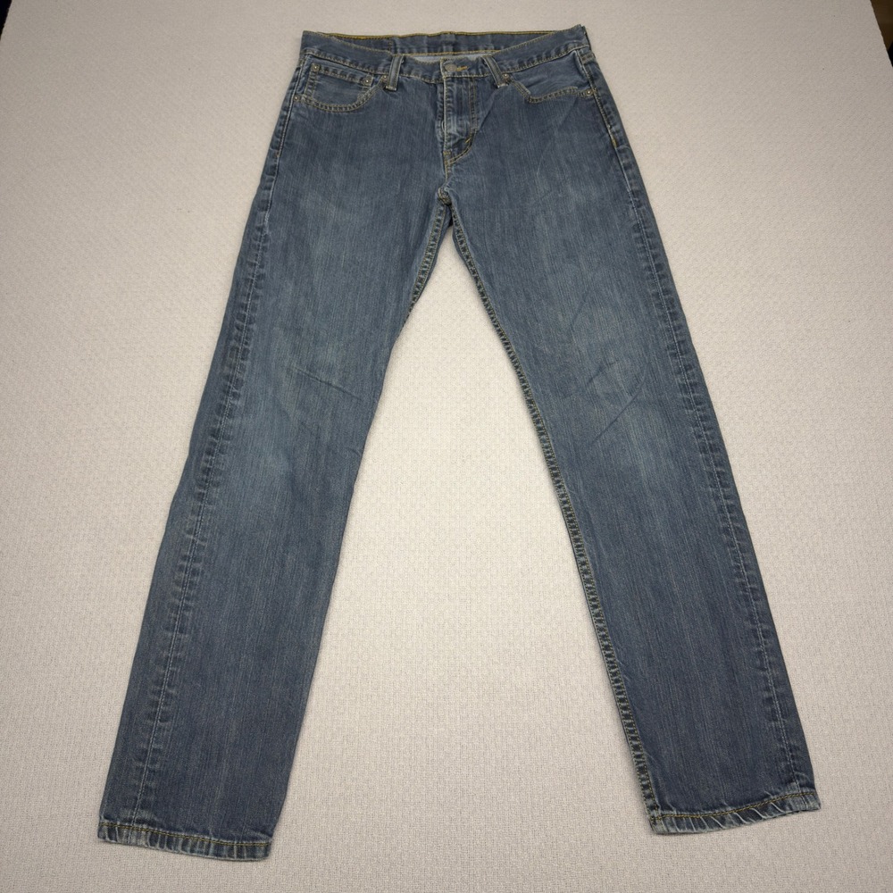 Levis 508 Jeans Mens 30x32 Blue Denim Straight Slim Grunge Western Casual